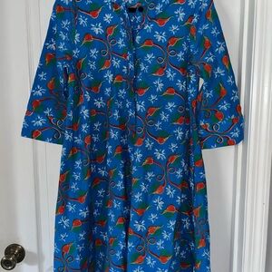 Zuri Summer Love  Blue Floral Midi Dress